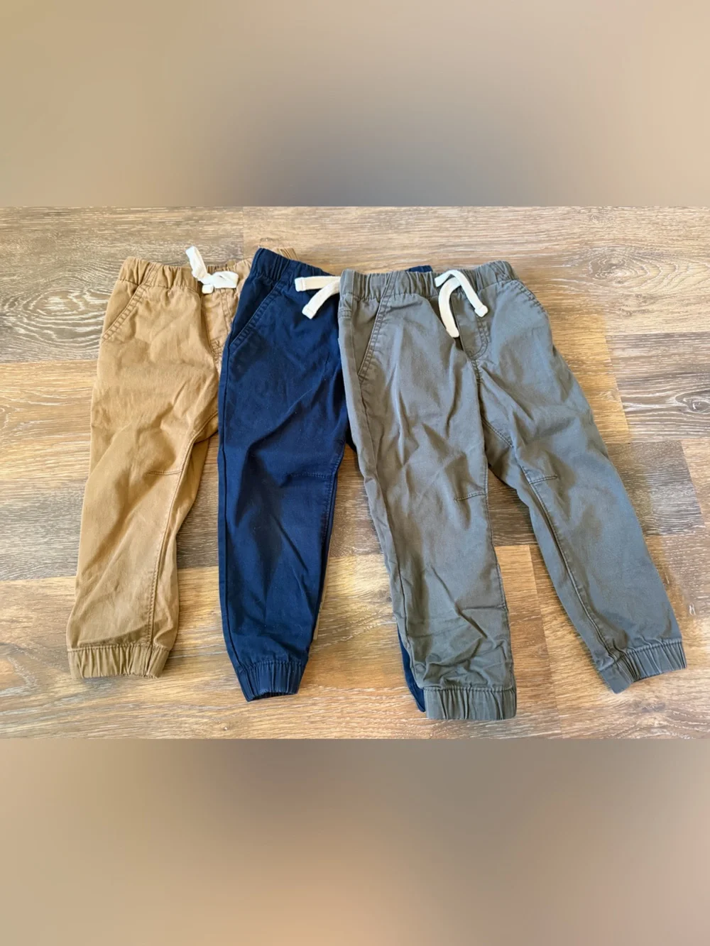 Cat & Jack Jogger Set in Navy, Tan, and Olive